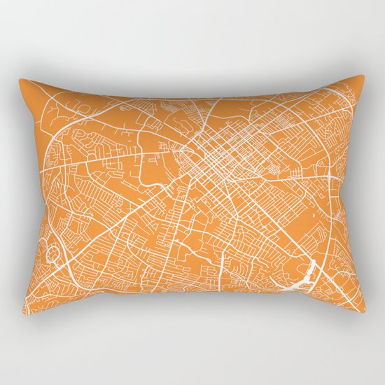 Lexington map orange Rectangular Pillow