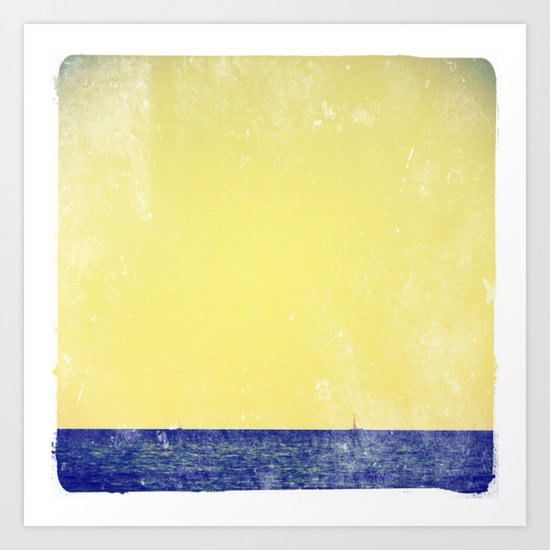 summer sail (yellow) Art Print