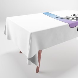 Butterfly Silhouette on Monogram Lower Case l Gradient Blue Purple Tablecloth