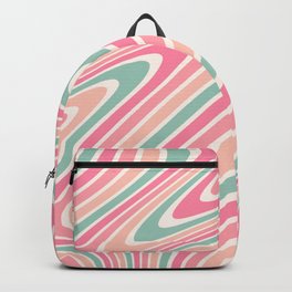 Retro Colorful Candy Swirl 70s Pattern Backpack