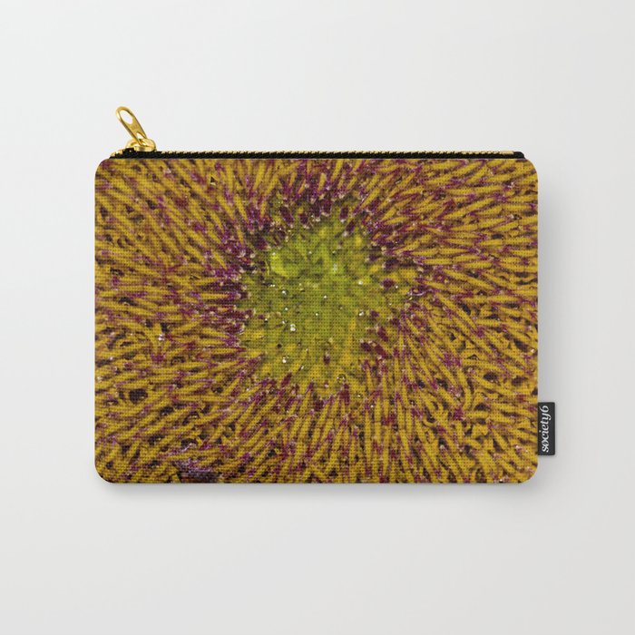 The center of a sunflower Carry-All Pouch