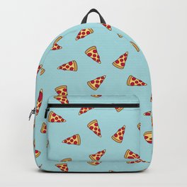 Pizza Slice Pattern (light aqua blue) Backpack