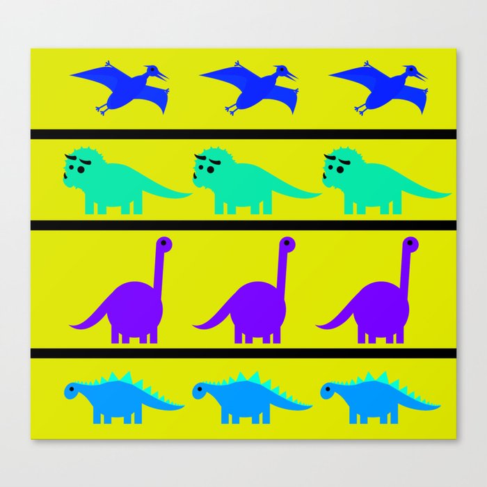 Cute Dinosaurs Canvas Print
