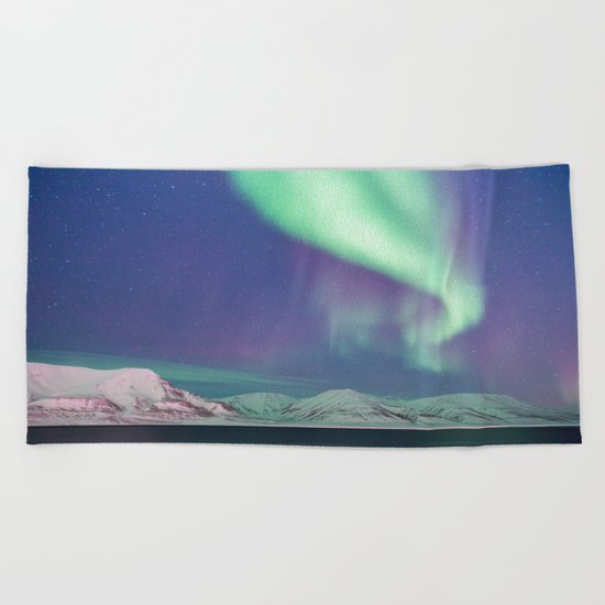Aurora Borealis Beach Towel
