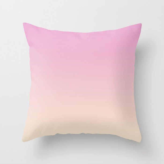 Pastel Millennial Pink Peach Gradient Throw Pillow