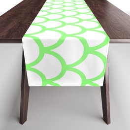 Scales (Light Green & White Pattern) Table Runner