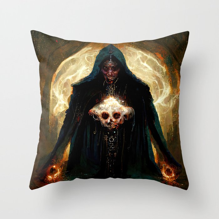 The Necromancer Throw Pillow