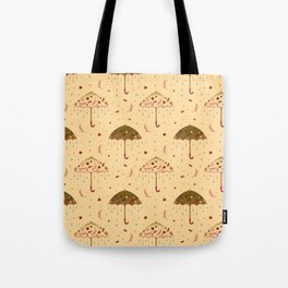 Aesthetic Umbrella Pattern (Orange) Tote Bag