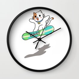 SNOWBOARDER of CAT Wall Clock