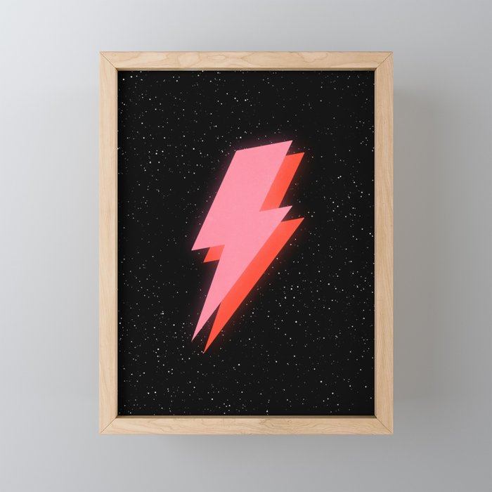 Thunderbolt: Glowing Astro Edition Framed Mini Art Print