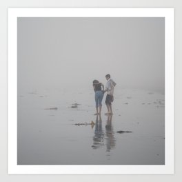 A Couple In The Fog Art Print