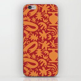 Abstract seamless pattern shape henry matisse with algae and leaves. iPhone Skin