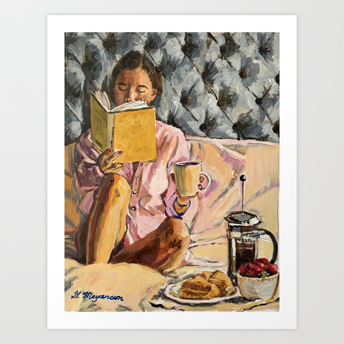 French Press, Breakfast in Bed Art Print