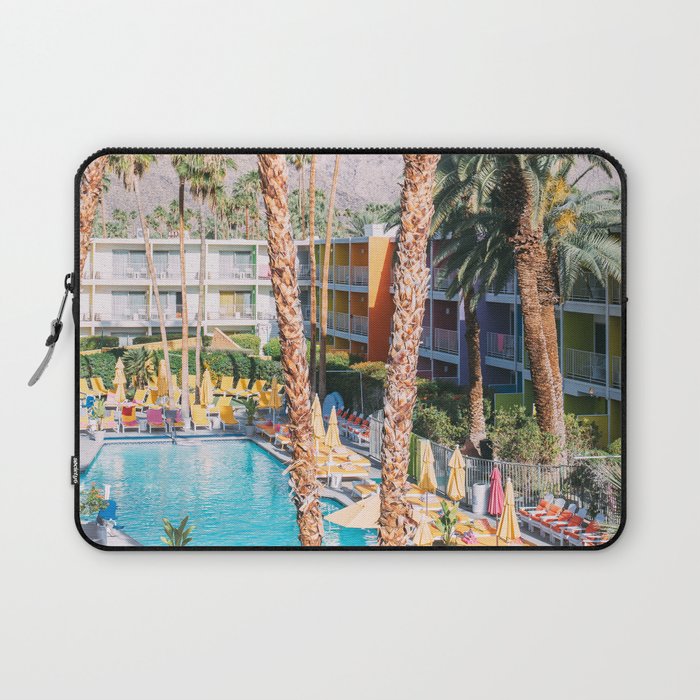 Palm Springs Hotel Photo - Saguaro Colorful Architecture - California Palm Trees Laptop Sleeve