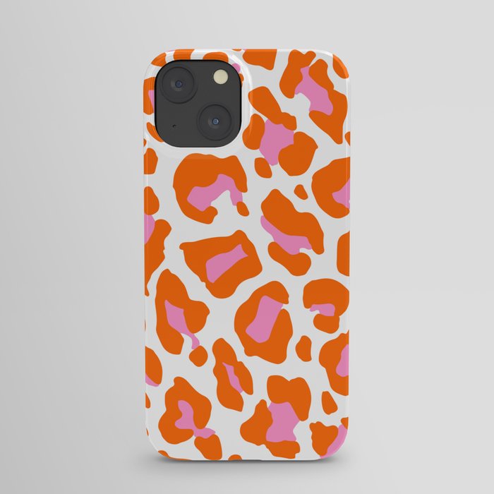 Leopard Pink & Orange iPhone Case