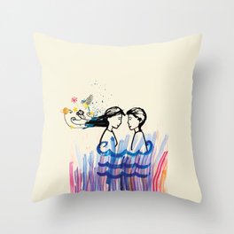 The cosmic look of love Throw Pillow