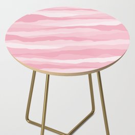 Abstract pink wavy mountain silhouette pattern. Digital Illustration background Side Table