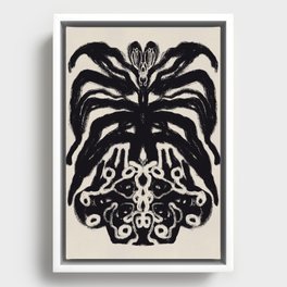 Black orchid Framed Canvas