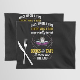 Cat Read Book Reader Reading Librarian Placemat