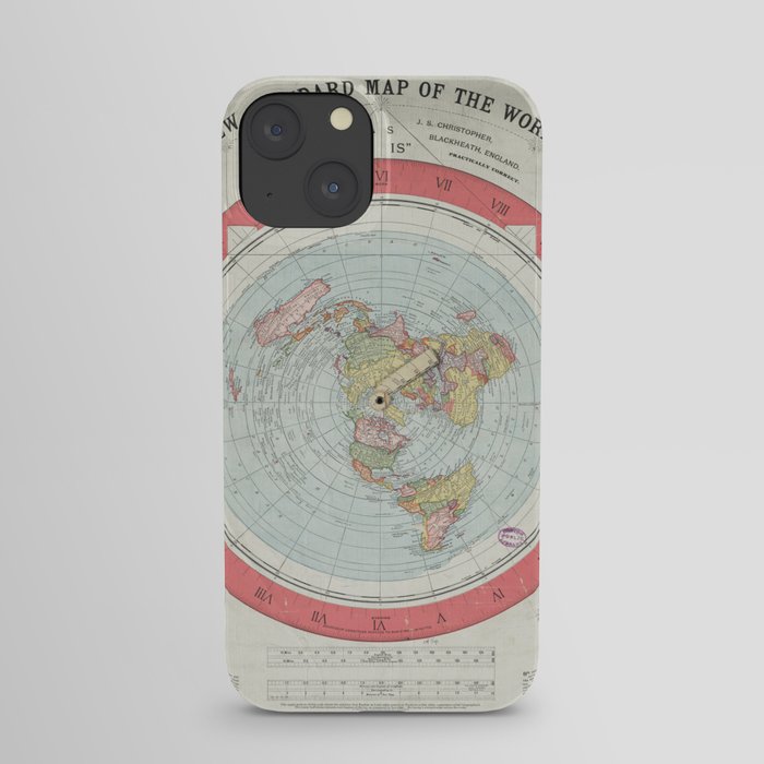 FLAT EARTH MAP iPhone Case