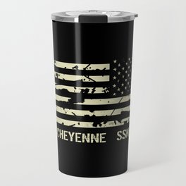 USS Cheyenne Travel Mug | Ssn773, Uss, Fleet, Ship, Warship, Military, Graphicdesign, Vessel, Cheyenne, Naval 