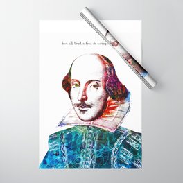 Graffitied Shakespeare Wrapping Paper