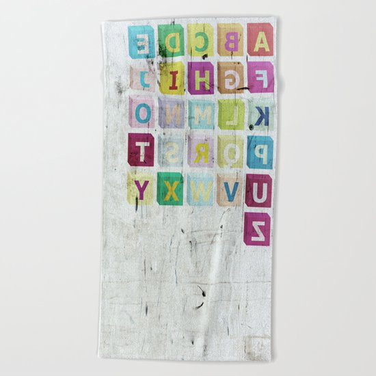 encrypted message Beach Towel