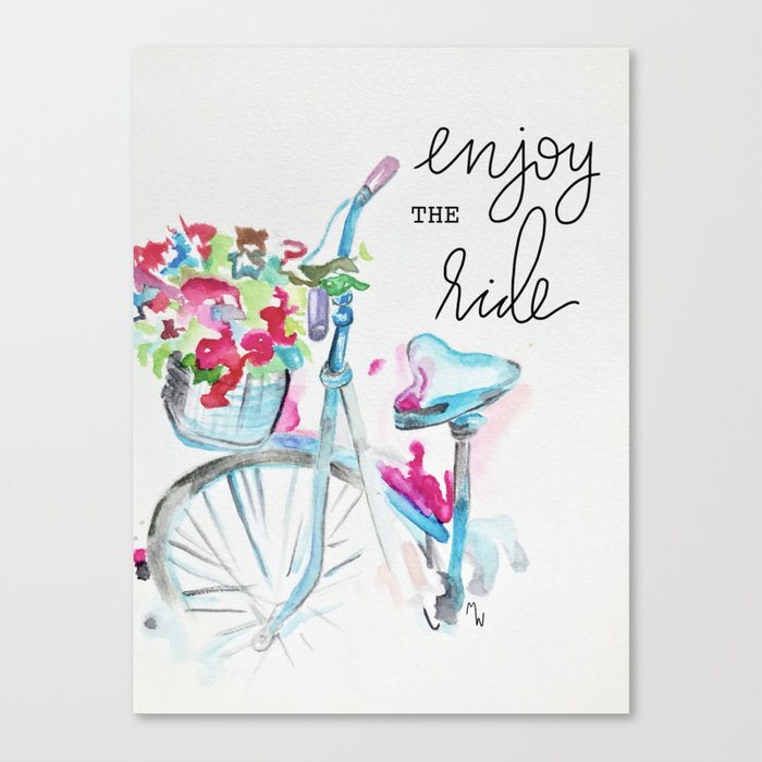 Enjoy the Ride - Bike Canvas Print