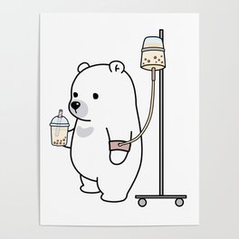 Bubble Tea Bear Poster