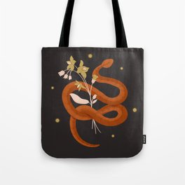 Orange Serpent Tote Bag