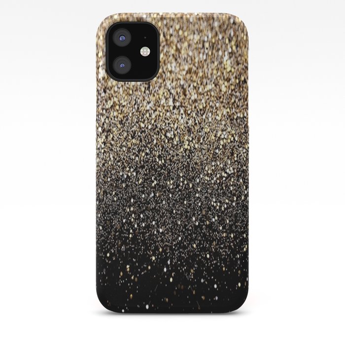 Black Royalty Glitter iPhone Case by