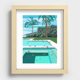 Beachy Pool Recessed Framed Print