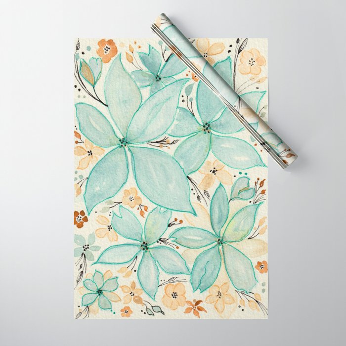 Custom Watercolor Floral Tissue Paper Sheets