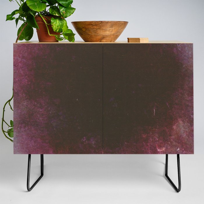 Old burgundy red and grey Credenza