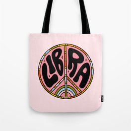 Libra Peace Sign Tote Bag