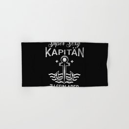 captain ship boat sailing harbor cruise profession Hand & Bath Towel