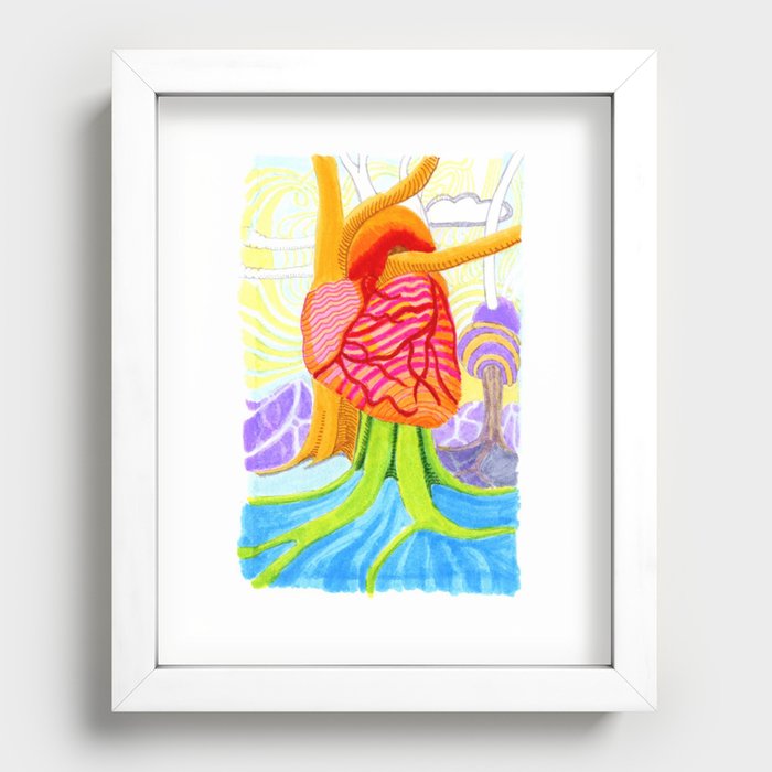 Levin Tree Heart Recessed Framed Print