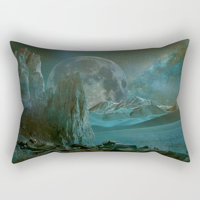 Mars Fantasy Landscape 4 Rectangular Pillow