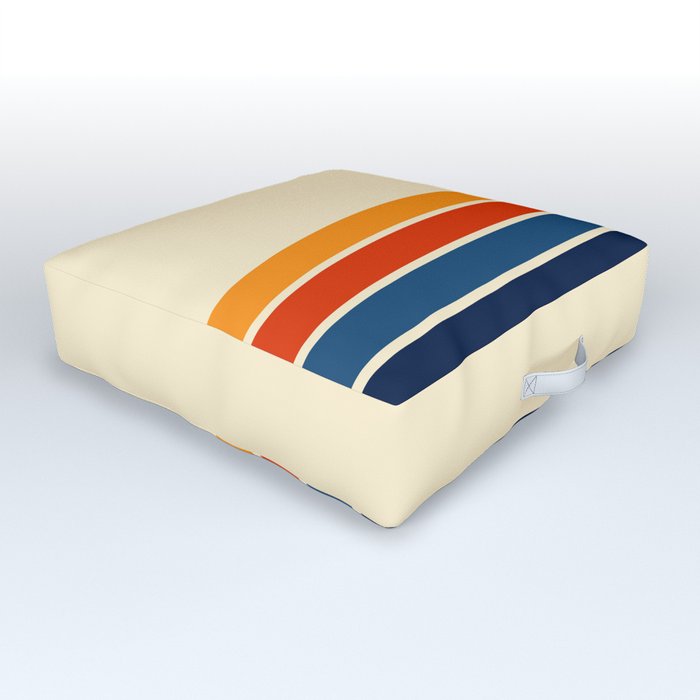 Classic Retro Stripes Outdoor Floor Cushion