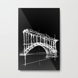 Eads Bridge, St. Louis sketch Metal Print | Drawing, Jameseads, Hand Drawn, Architecture, Archbridge, Sketch, Historiclandmark, Steelstructure, Eadsbridge, Missouri 