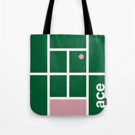 Minimal Tennis Ace Tote Bag