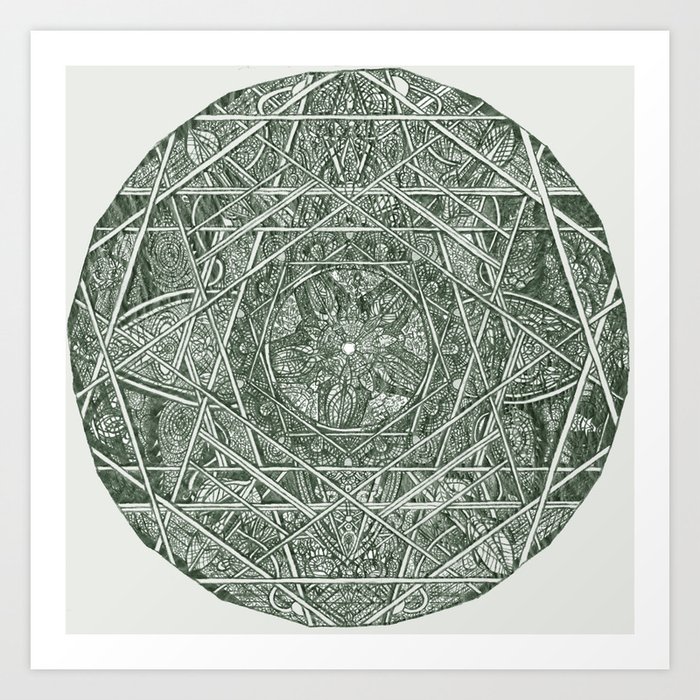 Milkweed Mandala | Green Art Print