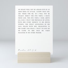 Psalm 27:3-4 Mini Art Print