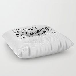 The Limits Of My Language Ludwig Wittgenstein Quote Floor Pillow