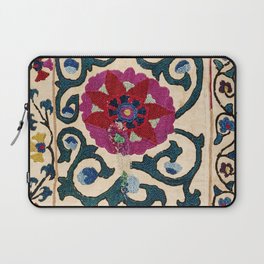 Shakhrisyabz Suzani Joynamoz Uzbekistan Floral Embroidery Print Laptop Sleeve