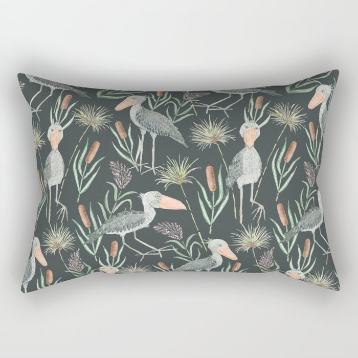 The Magnificent Shoebill Pattern Rectangular Pillow