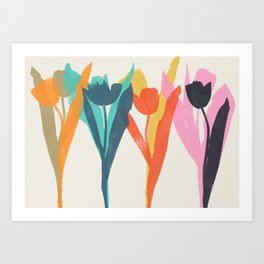 tulips 2 h Art Print