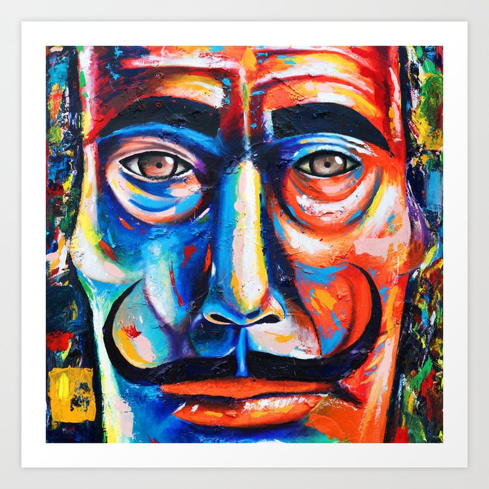 Salvador Dali Colorful Art Painting Art Print By Lorenzoreds