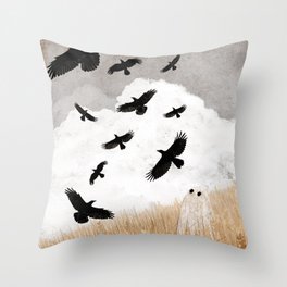 Walter and The Crows Throw Pillow