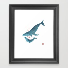 Humpback Whales - Mom And Baby Framed Art Print